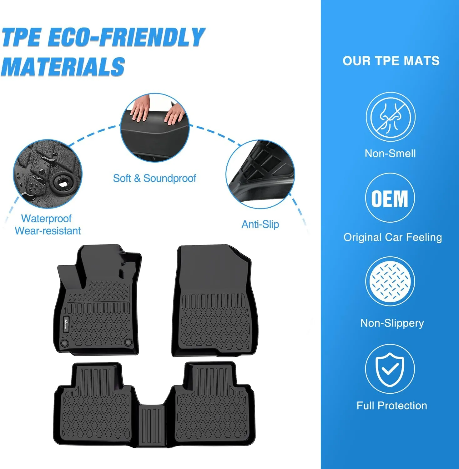 2023 2024 2025 Mitsubishi Outlander PHEV TPE Floor Mats