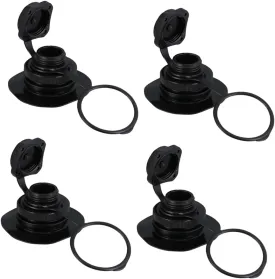 4Pcs Spiral Air Valves for Inflatable Boats Rafts Kayaks Quick Inflate One Way Design Leak Function Standard Replacement Plug