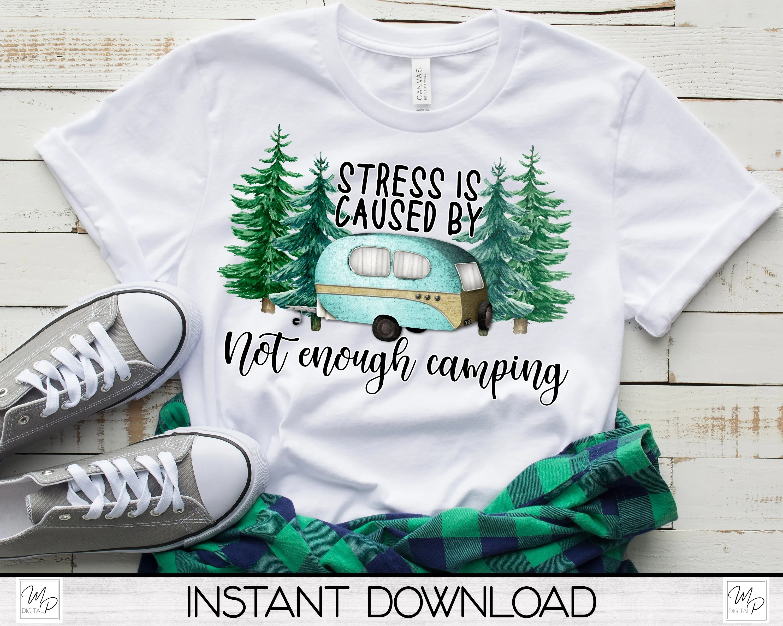Camping PNG Sublimation Design Bundle for T-Shirts, Pillows, Mugs / Teardrop Earring Digital Download