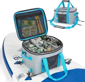 CAMULAND Waterproof Paddle Board Cooler Bag  25L Insulated SUP Deck Bag with Bottle Opener, Detachable Compartments & Multiple Pockets, Holds 30 Cans, Perfect for Kayaking, Camping & Water Sports