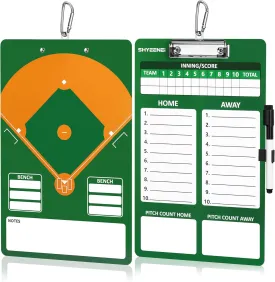 Clipboard for Coaches, Double-Sided Coaching Board, Dry Erase Lineup Board for Coaches, 3rd Generation Coaching Clipboard, Baseball, Basketball, Softball, Portable and Efficient