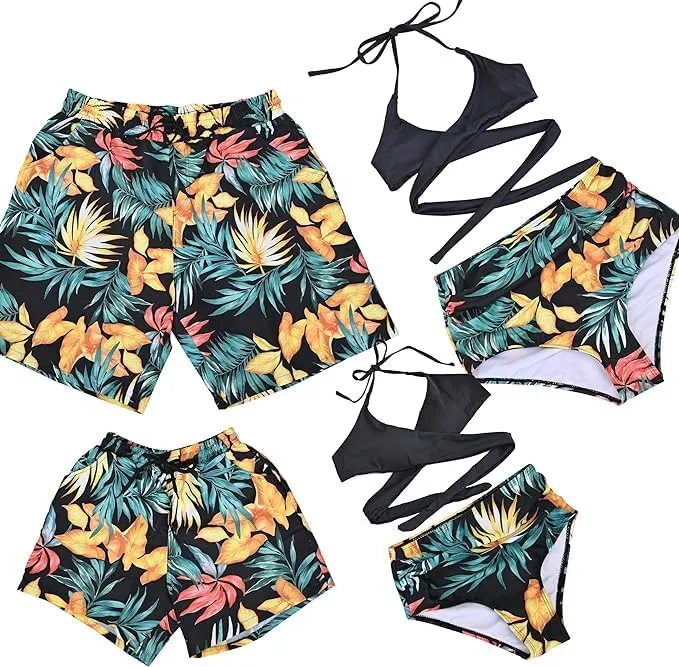 Couples Matching Swimsuit Family Matching Swimwears Dad and Me Matching Swiming Shorts