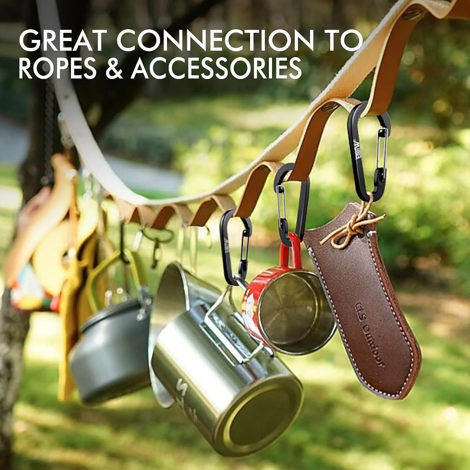 EOTW Paracord Keychain Carabiner Key Chain Lanyard Braided with Aluminum Clip D Ring for Water Bottle Backpack Men Women Camping Hiking Outdoor Gear