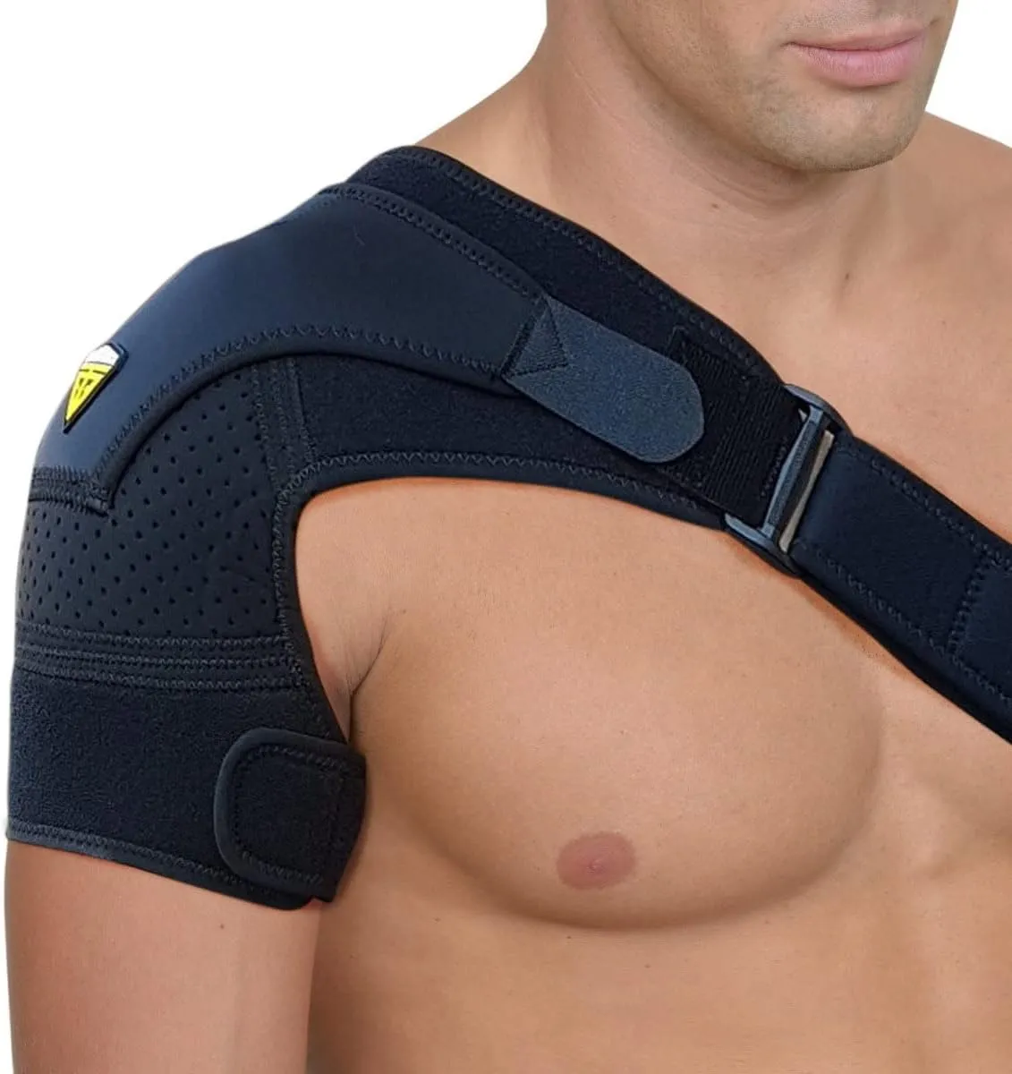 FIGHTECH Shoulder Brace for Torn Rotator Cuff for Men and Women - 2 Sizes - Support & Pain Relief (Black, Large/X-Large)