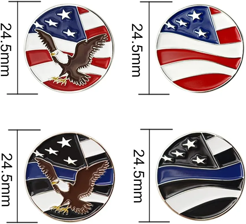 Golf Ball Markers Assorted Patterns Value Pack of 12 Golf Gifts, Golf Cap Clips and Divot Repair Tools Parter Accessories Sets for Men Women Golfer
