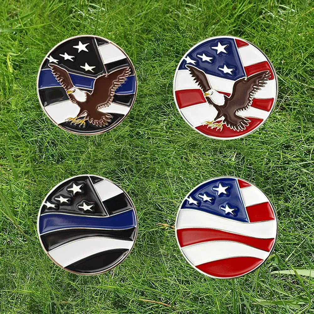 Golf Ball Markers Assorted Patterns Value Pack of 12 Golf Gifts, Golf Cap Clips and Divot Repair Tools Parter Accessories Sets for Men Women Golfer