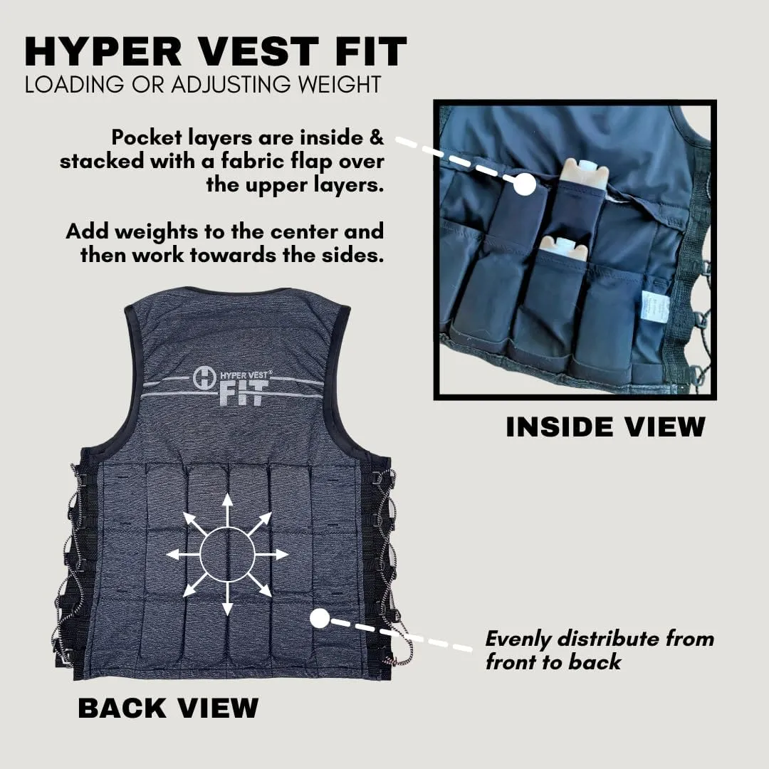 HYPERWEAR Hyper Vest FIT Weighted Vest for Women (Up to 10 lbs)  Comfortable, Breathable, & Adjustable for Walking, Running, Strength Training & Bone Health