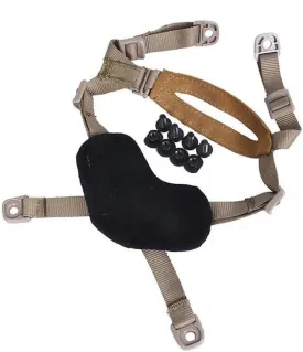 Jadedragon Tactical Helmet Chin Strap/Suspension System with 4 Points Chin Strap with Bolts and Screws for Fast/MICH/ACH/IBH Helmets