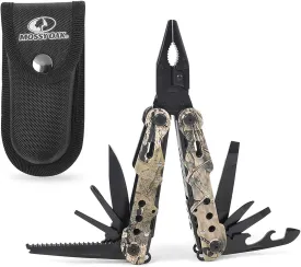 MOSSY OAK Multi-tool - 13 in 1 Multi Function Pliers - Folding Pocket Tool with Sheath, Camo - Portable Pocket Knife for Outdoors, Survival, Camping, Fishing, Hunting, HikingChristmas Gift for men