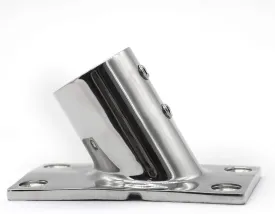 NRC&XRC Boat Hand Rail Fitting-45/60/90/30 Degree 7/8 inch Rectangular Base-Marine 316 Stainless Steel usd by Boats/Awning