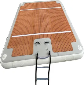 Portable Double Floating Bed on The Water, Inflatable Floating Board PVC Floating Board, Inflatable Dock Island Raft Water Dock Pad,3 * 3m/9.8 * 9.8ft