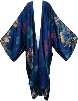 Summer Silk feeling beach cover up Women Cardigan fashion sexy Boho African Holiday party long Sleeve Robe kimono Kaftan