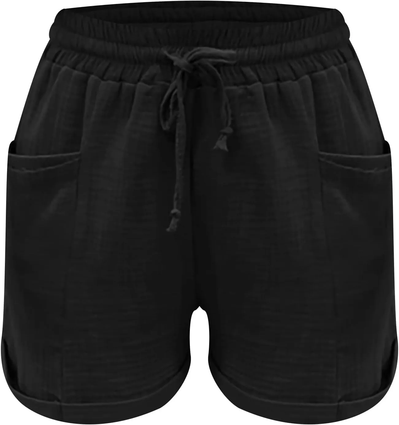 Womens Linen Shorts,2025 Summer Shorts for Women Comfy Cute Drawstring Beach Short Pants with Pockets