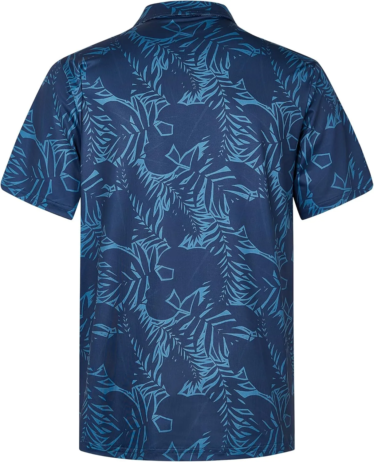 zeetoo Men's Polo Shirts Hawaiian Golf Polos Shirts Short Sleeve Performance Print Moisture Wicking Dry Fit Mens Golf Shirts