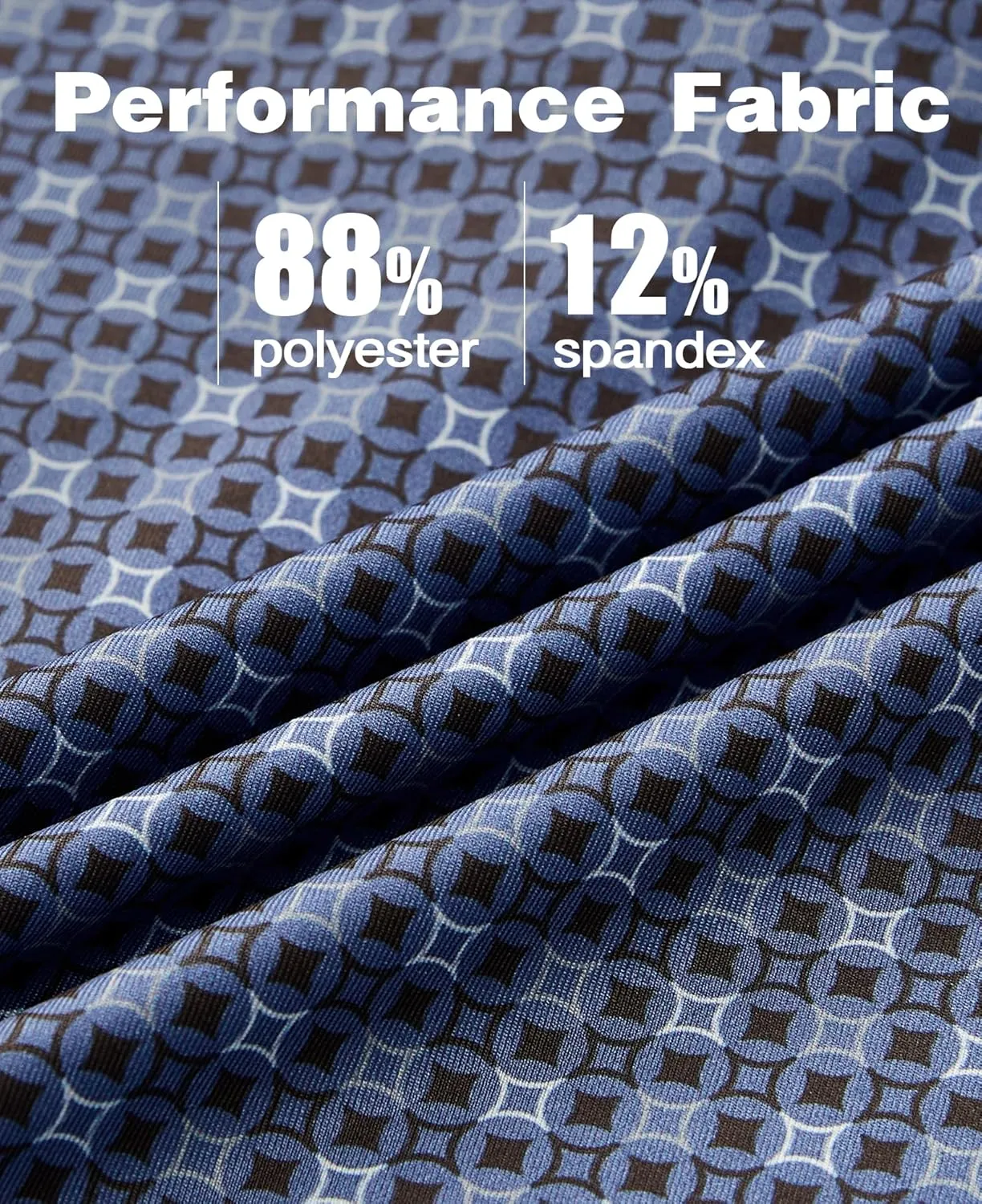 zeetoo Mens Polo Shirts Print Golf Shirts Performance Moisture Wicking Dry Fit Short Sleeve Golf Polo Shirts for Men